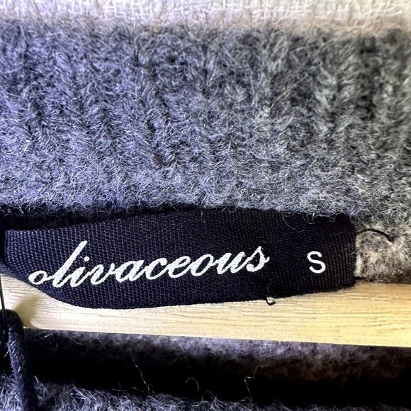 NWT Olivaceous Leopard Print Oversized Soft Cozy Sweater Size S Beige Brown Gray - Picture 16 of 16